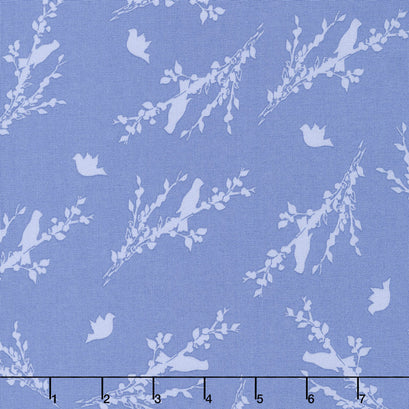 Monday, Monday - Birds Blue Yardage
