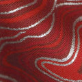 Holiday Flourish 11 - Silver Marble Scarlet Metallic Yardage
