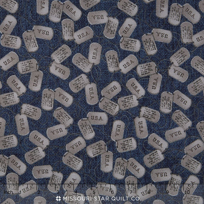 Because of the Brave - Nautical Navy Yardage
