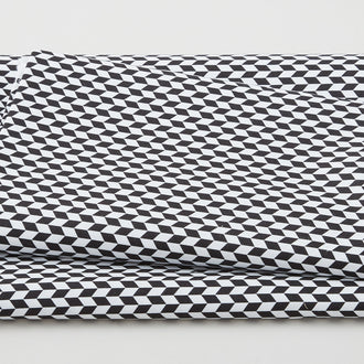 Polka & Plaid Party - Cubes Black/White 3 Yard Cut