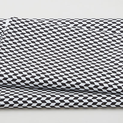 Polka & Plaid Party - Cubes Black/White 3 Yard Cut