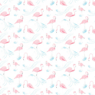 The Shark Side - Flamingle White Yardage