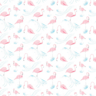 The Shark Side - Flamingle White Yardage
