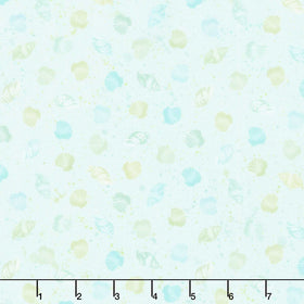 Seascape - Tossed Shells Aqua Yardage Primary Image