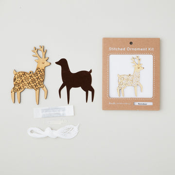 Reindeer Stitched Ornament Kit Alternative View #2