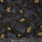 Holiday Flourish - Black Metallic Yardage