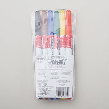 Tulip Fine Tip Fabric Markers - Primary 6 Pack Alternative View #3