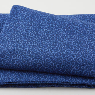 Wilmington Essentials - Crescent Swirl Navy 3 Yard Cut