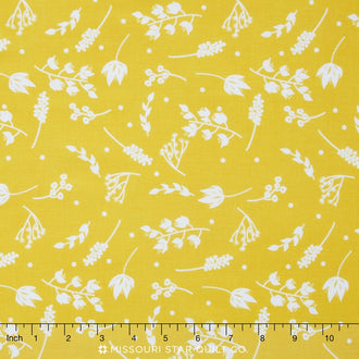 Floriography - Branches Yellow Yardage