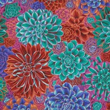 Kaffe Fassett Collective - February 2025 Warm Colorway House Leeks Drama Yardage