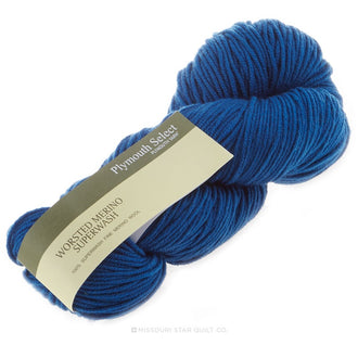 Worsted Merino Superwash Cobalt Yarn 100g