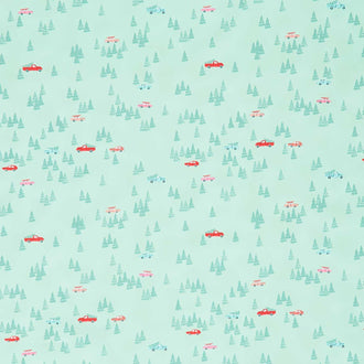 Christmas In The Cabin - Cut and Carry Farm Mint Yardage