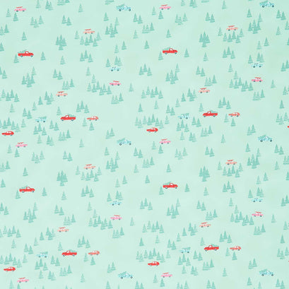 Christmas In The Cabin - Cut and Carry Farm Mint Yardage