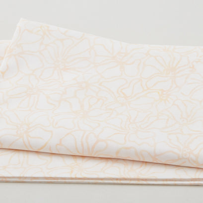 Java Batiks - Pressed Flowers Tan 2 Yard Cut