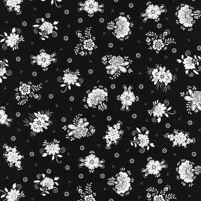 Blackout - Florals Jet Yardage