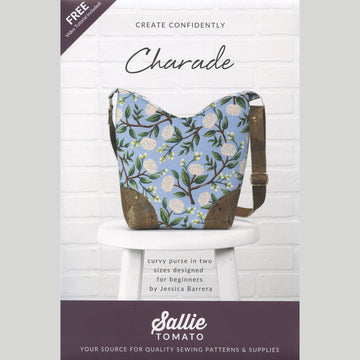 Tula Pink Charade Purse Kit - Charcoal Pebble Faux Leather Alternative View #2