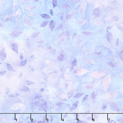 Artisan Batiks - Anemone Leaves Lilac Yardage