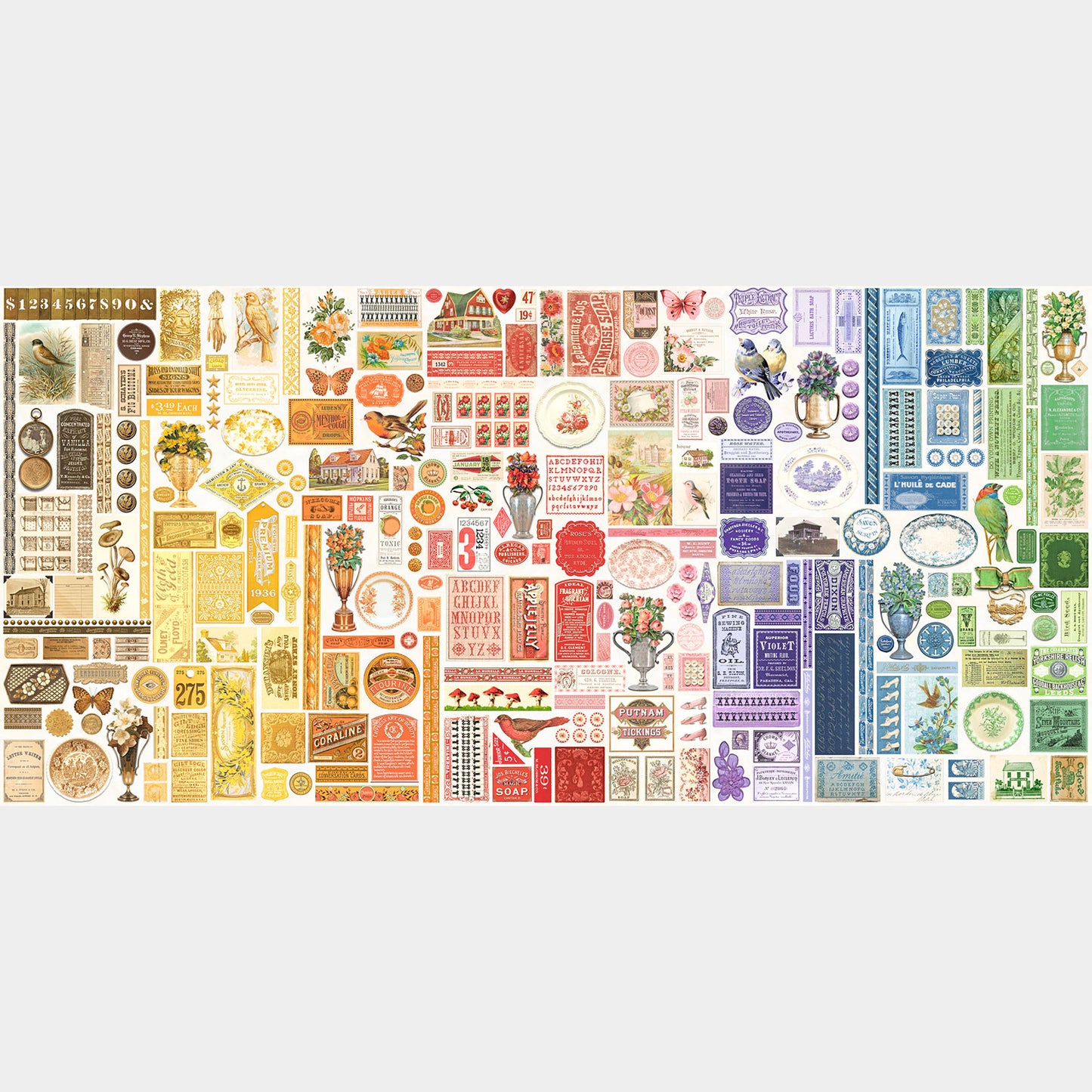 Curated in Color - Rainbow Flat Lay Rainbow Yardage Alternative View #1