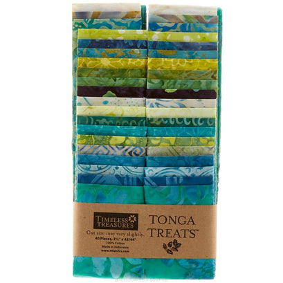 Tonga Treats Batiks - Lagoon 2.5" Strips