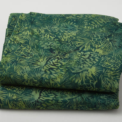 Winter Wonders Batiks - Pinecone Grass 5 Yard Cut