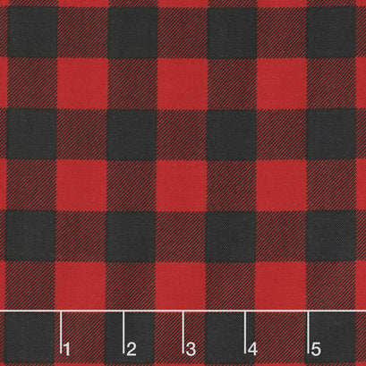 Christmas Delivery - Plaid Red Yardage