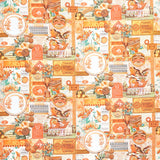 Curated in Color - Collage Orange Yardage Primary Image