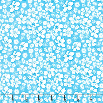 Here Comes the Sun - Floral Peacock Yardage