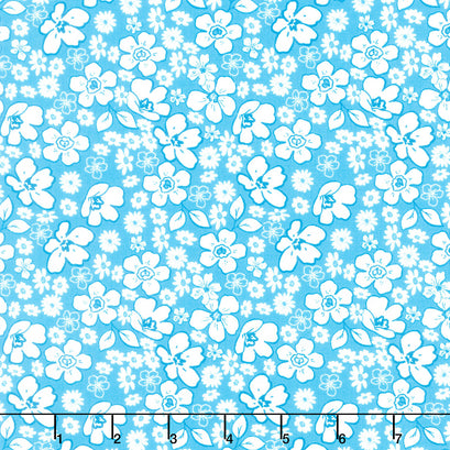 Here Comes the Sun - Floral Peacock Yardage