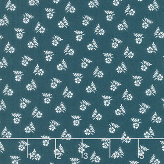 Serenity Blues - Tiny Floral Navy Yardage
