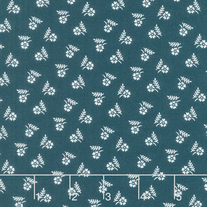 Serenity Blues - Tiny Floral Navy Yardage