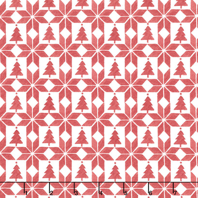 Magical Winterland - Patchwork Barn Red Yardage