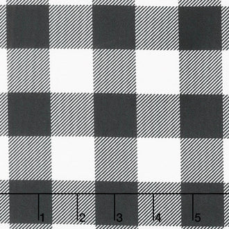 Essentially Yours - Buffalo Check Black and White 108" Wide Backing
