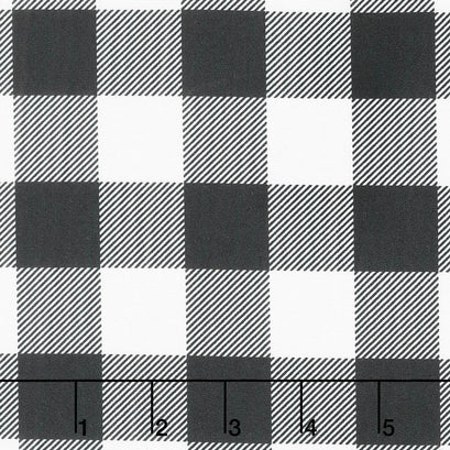 Essentially Yours - Buffalo Check Black and White 108" Wide Backing