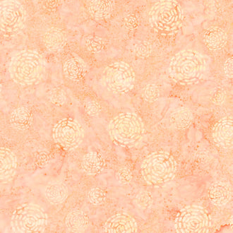 Tranquil Moments Batiks - Stitched Circles Marmalade Yardage