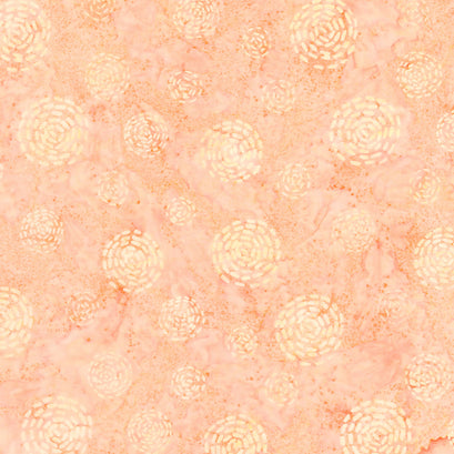 Tranquil Moments Batiks - Stitched Circles Marmalade Yardage
