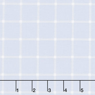 Wild Bouquet - Plaid Blue Yardage