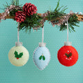 Christmas Baubles Wool Felt Embroidery Appliqué Kit Alternative View #1