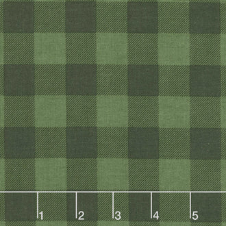 Christmas Delivery - Plaid Green Yardage
