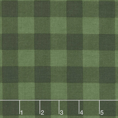 Christmas Delivery - Plaid Green Yardage