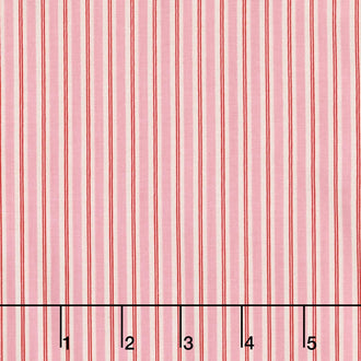 Kewpie Christmas - Christmas Stripes Pink Yardage