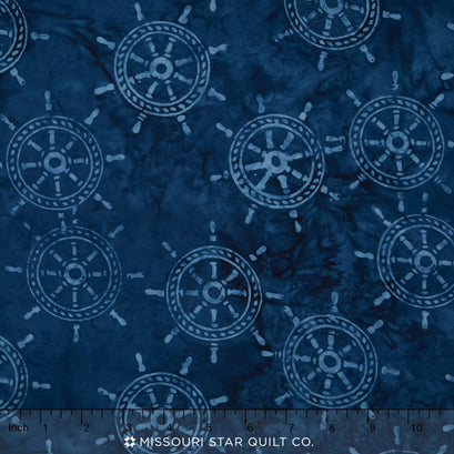 Tonga Batiks - Painter's Palette Ships Wheel Baltic Yardage