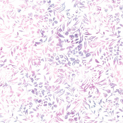 Poetic Bouquet Batiks - Mini Mix White Yardage
