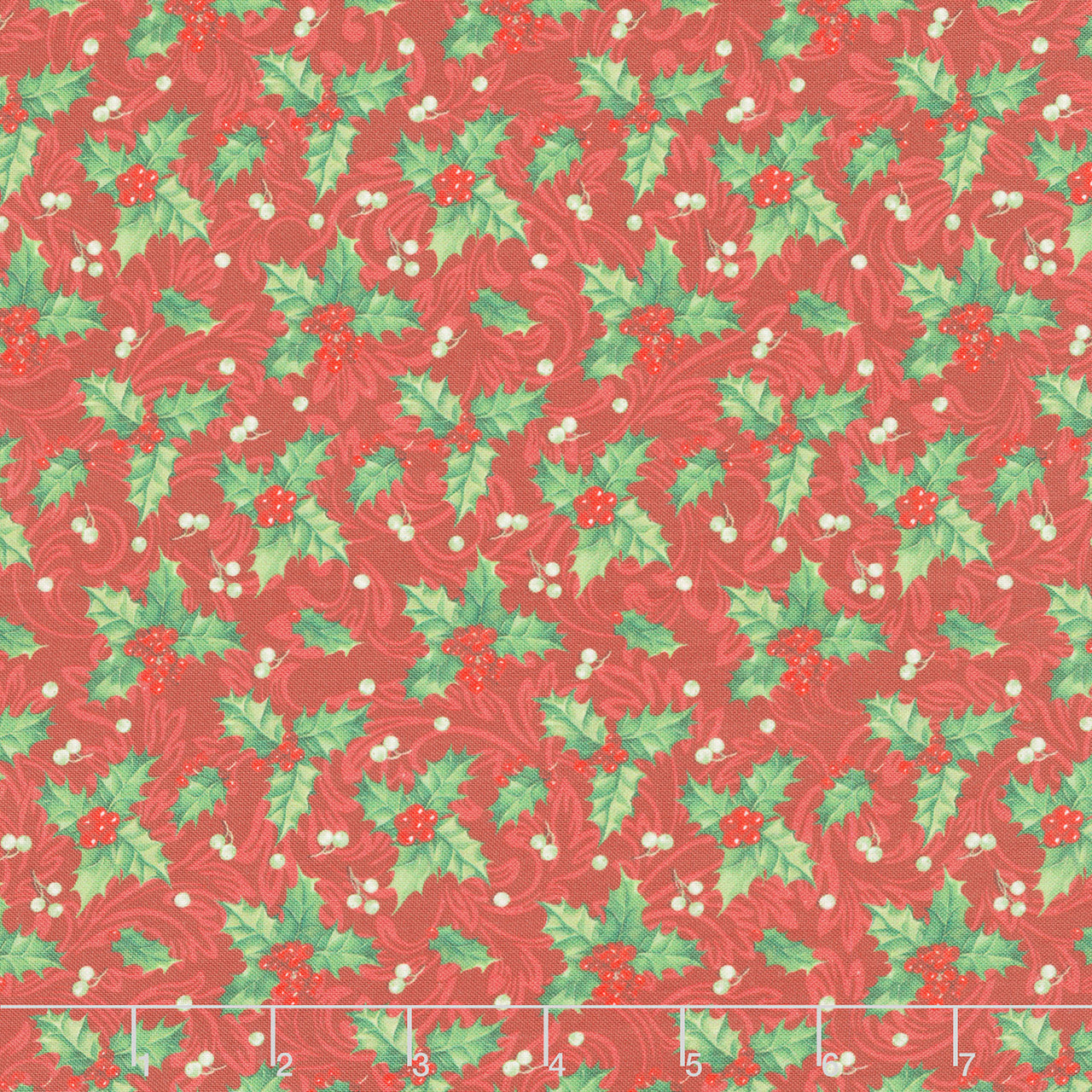 Yuletide Traditions - Holly Red Multi Yardage Primary Image