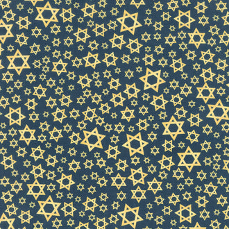 Hanukkah - Star Of David Navy Yardage
