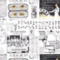 Old School - School Paper White Yardage Alternative View #1
