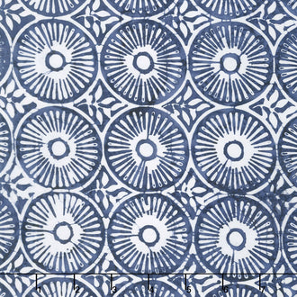 Longitude Batiks - Navy Circles 108" Wide Backing