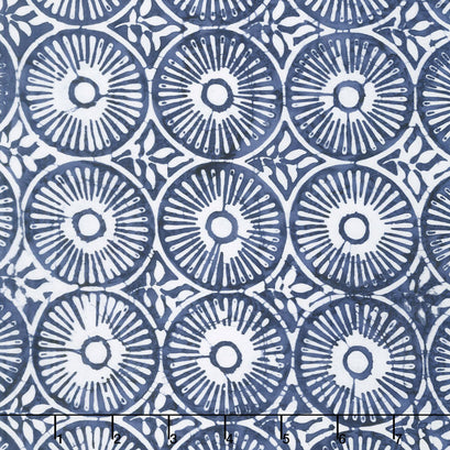 Longitude Batiks - Navy Circles 108" Wide Backing