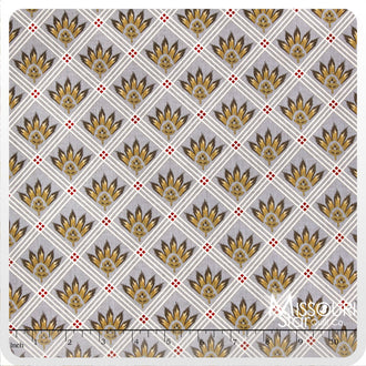 French Courtyard - Check Gray Yardage