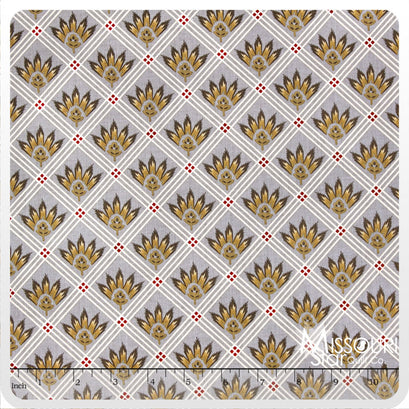 French Courtyard - Check Gray Yardage
