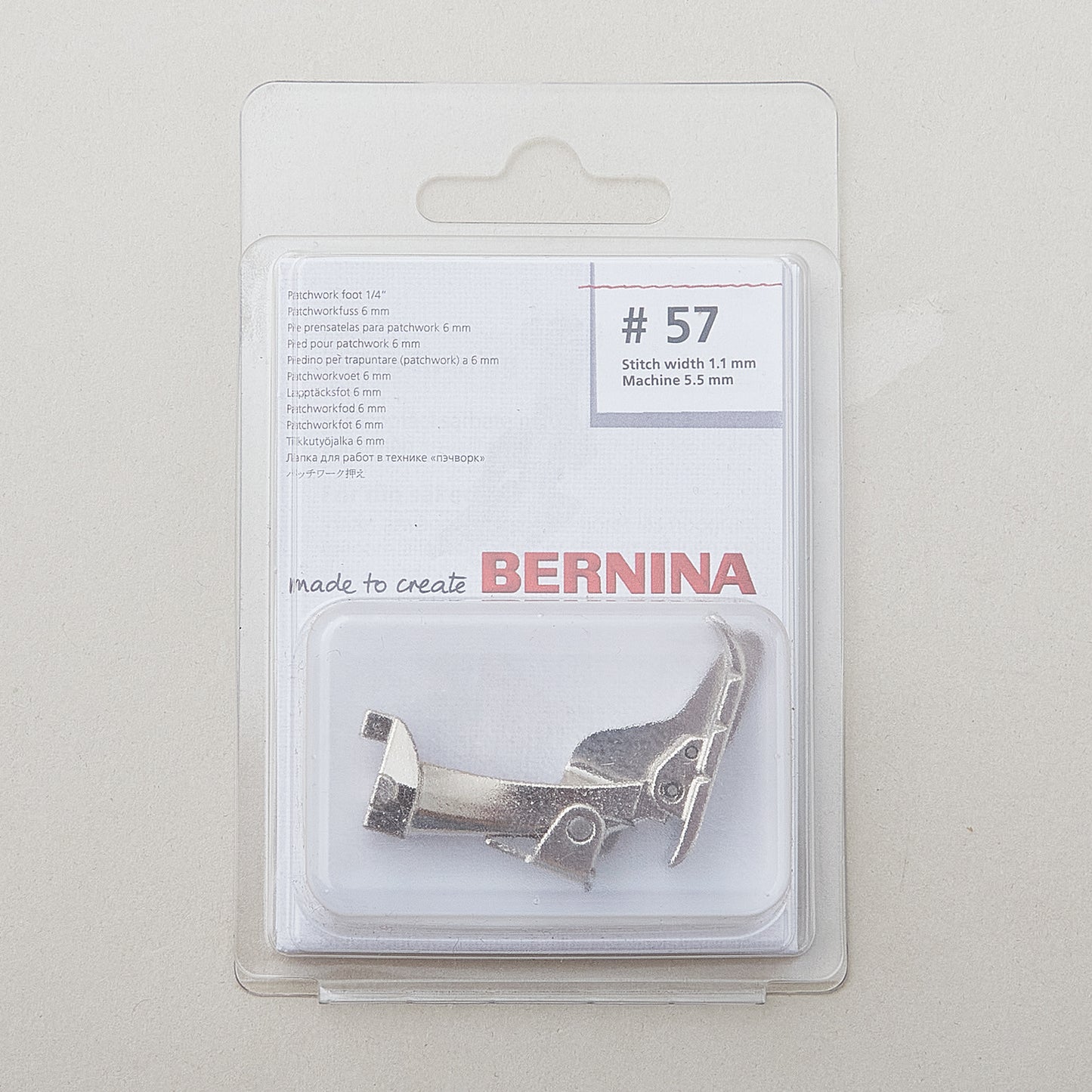 Bernina Patchwork Foot with Guide (1/4 Foot) #57 Alternative View #1